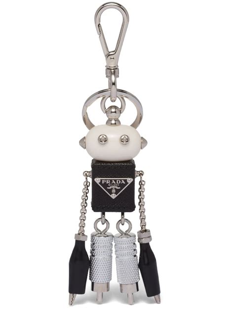 prada keychain robot|prada saffiano keychain.